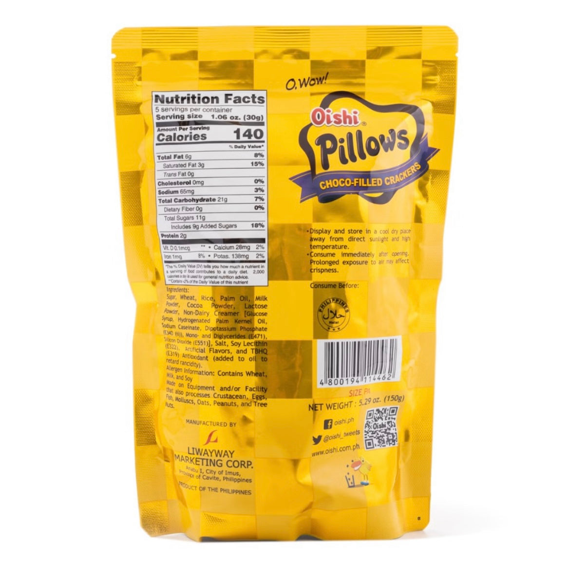 Oishi Pillows Chocolate